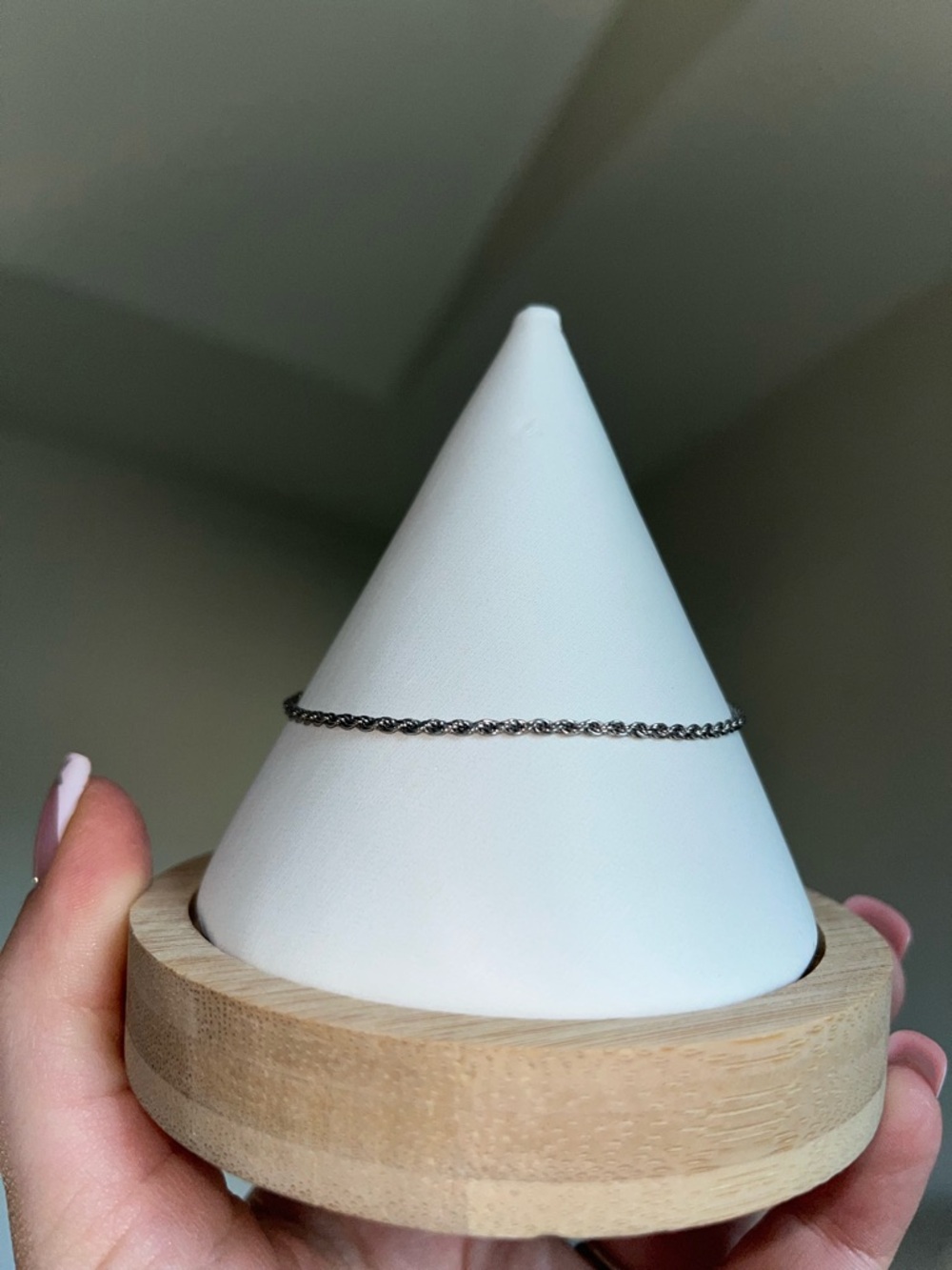 Delicate Sterling Silver Rope Chain Bracelet - Minimalist Women's Jewelry